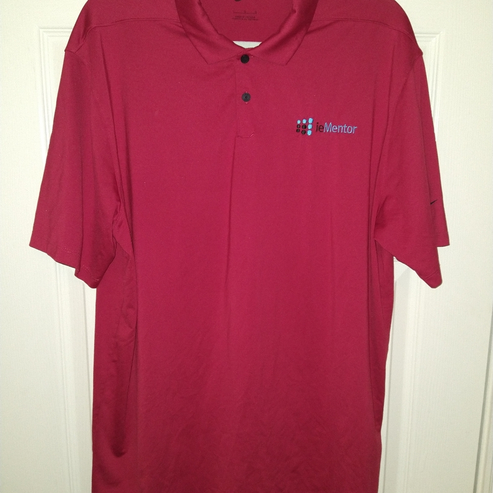 Nike Red Short Sleeve Polo Shirt Men's sz Large